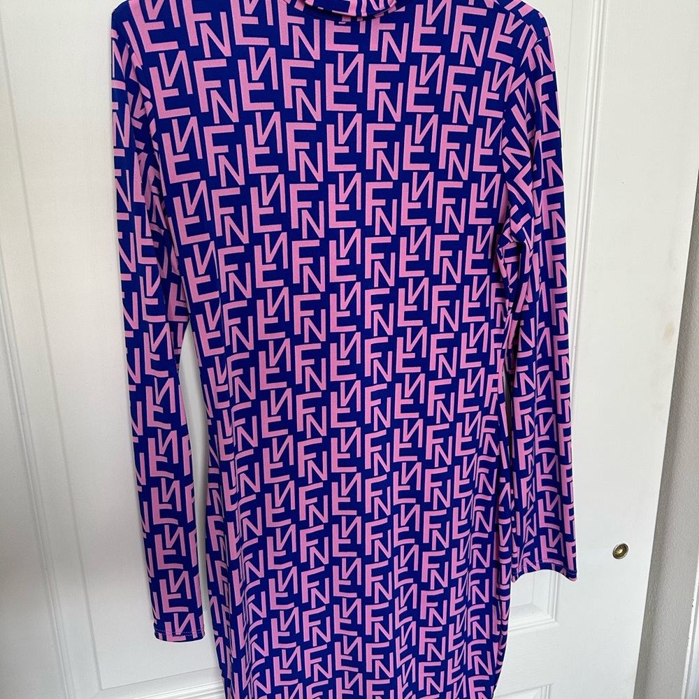 Fashion Nova Pink and Blue Mini Dress